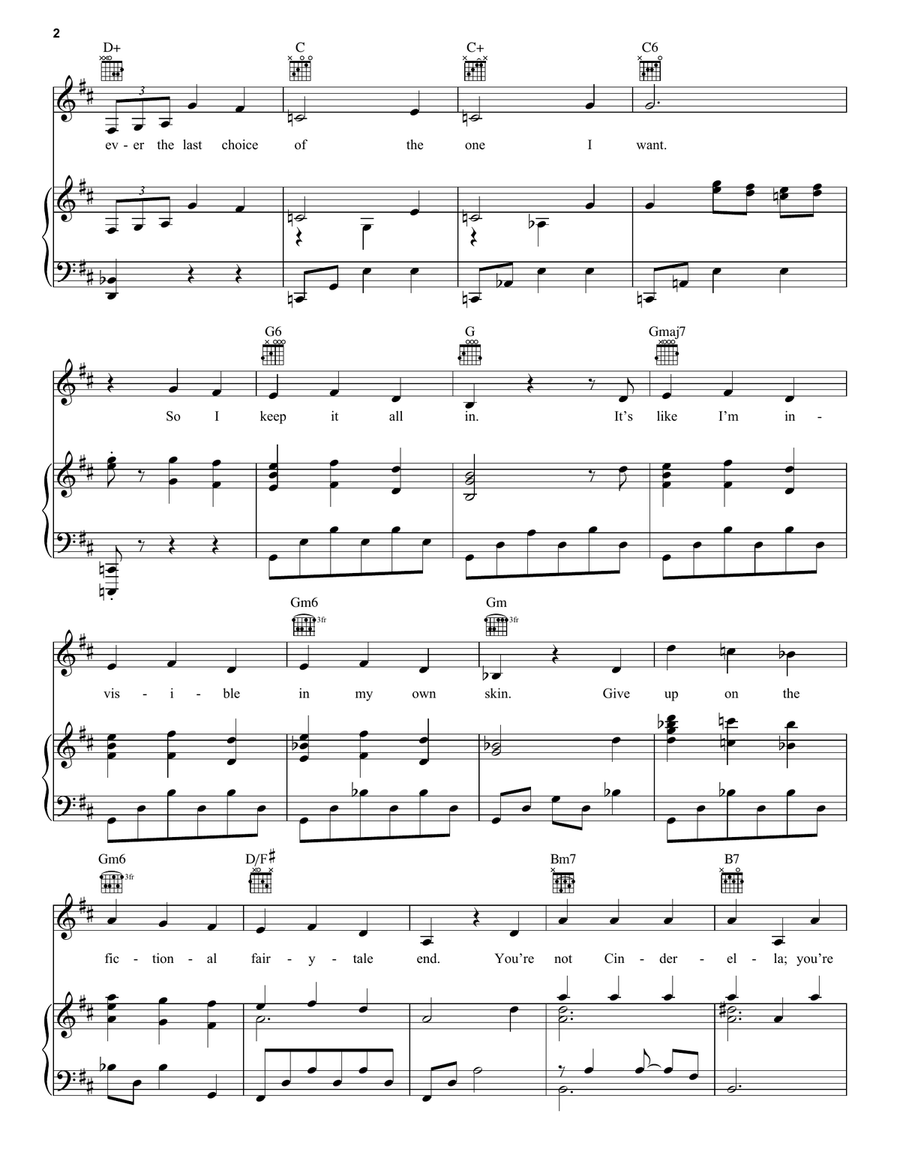 Penelope Featherington (from The Unofficial Bridgerton Musical) Piano, Vocal, Guitar scores gallery preview page 2