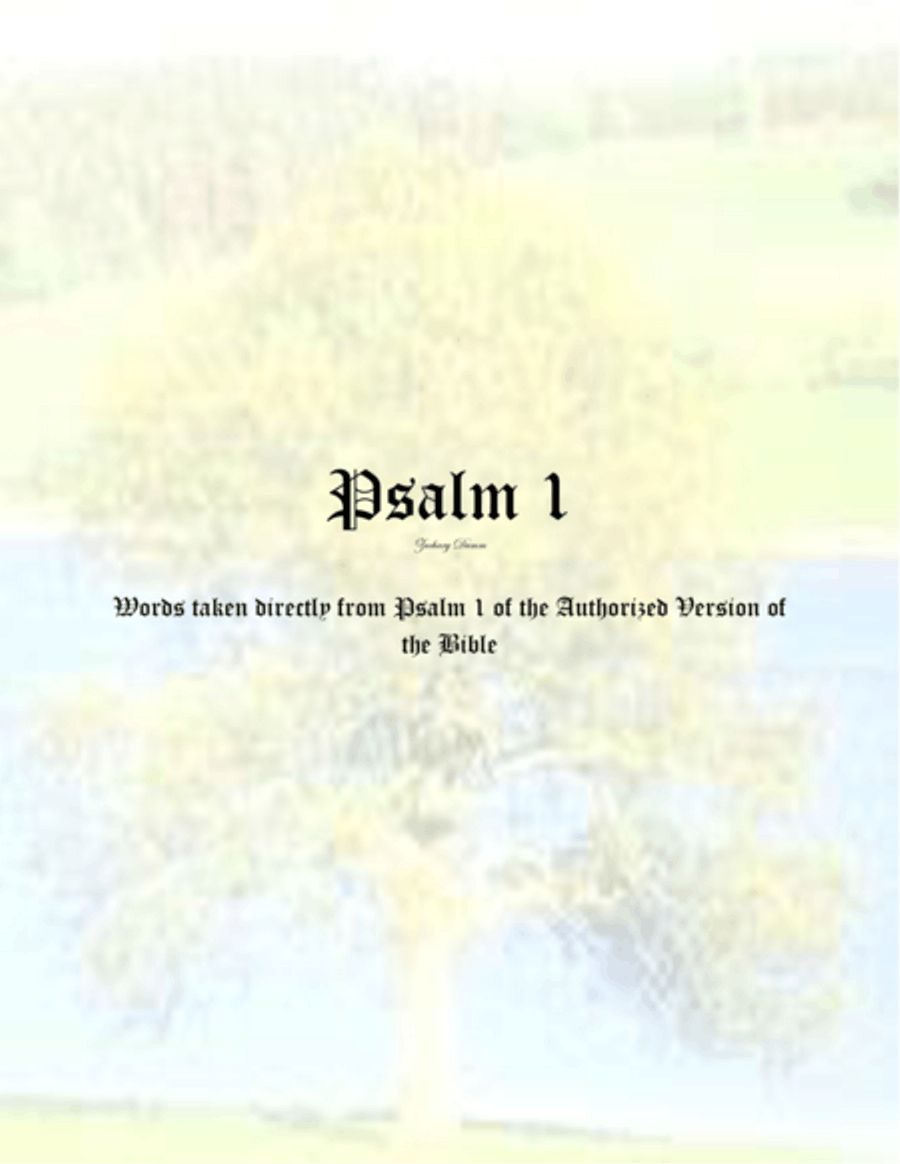 Psalm 1 4-Part scores gallery preview page 1