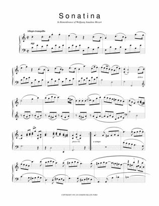 Sonatina in C from Sonatinas and Other Pieces from the Viennese Sketchbook for piano solo