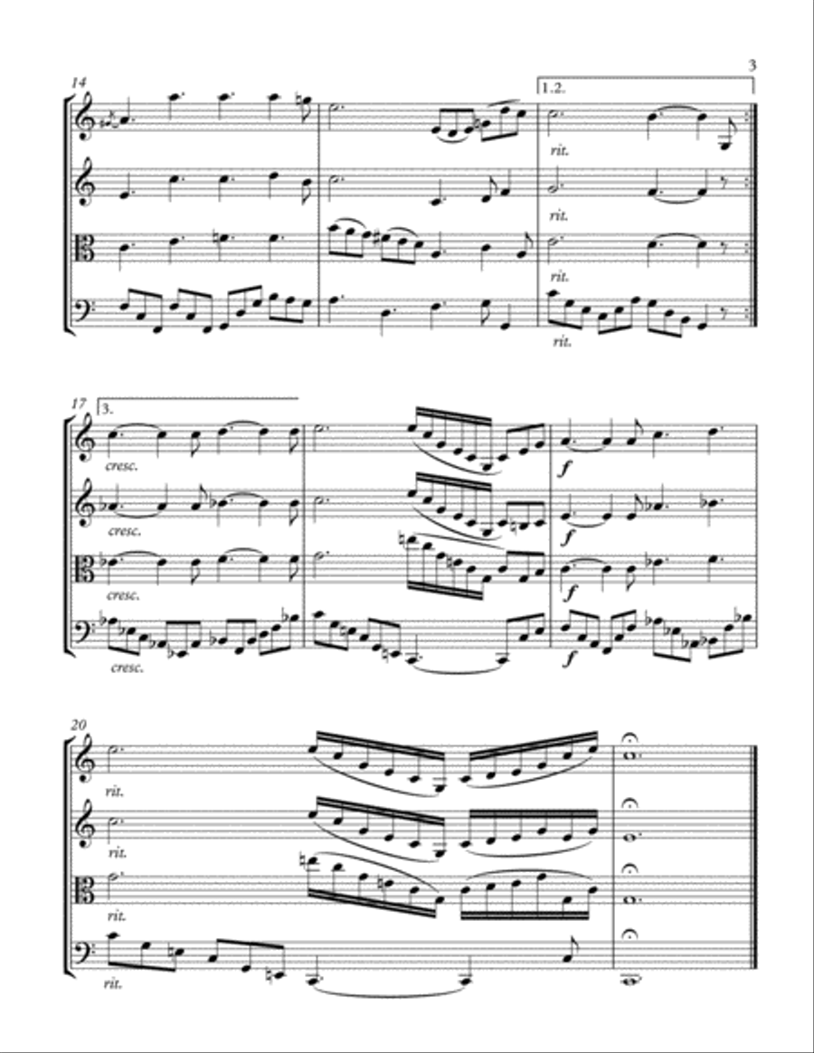 Hallelujah String Quartet scores gallery preview page 4