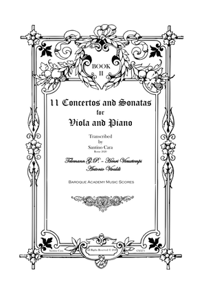 11 Concertos and Sonatas 'Book 2' for Viola and Piano - Scores and Part