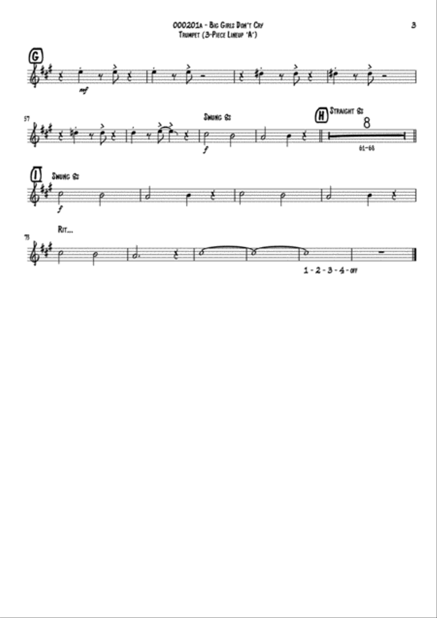 Big Girls Don't Cry Big Girls Don't Cry Small Ensemble scores gallery preview page 3