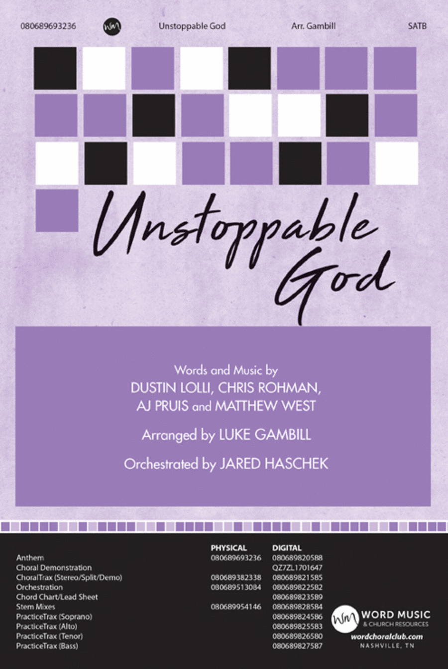 Unstoppable God - Anthem 4-Part scores gallery preview page 1