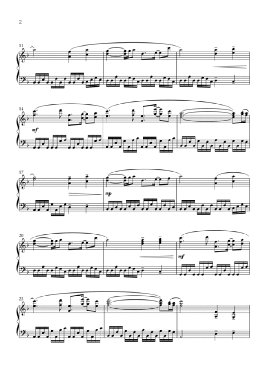 Asgore Asgore Piano Solo scores gallery preview page 2