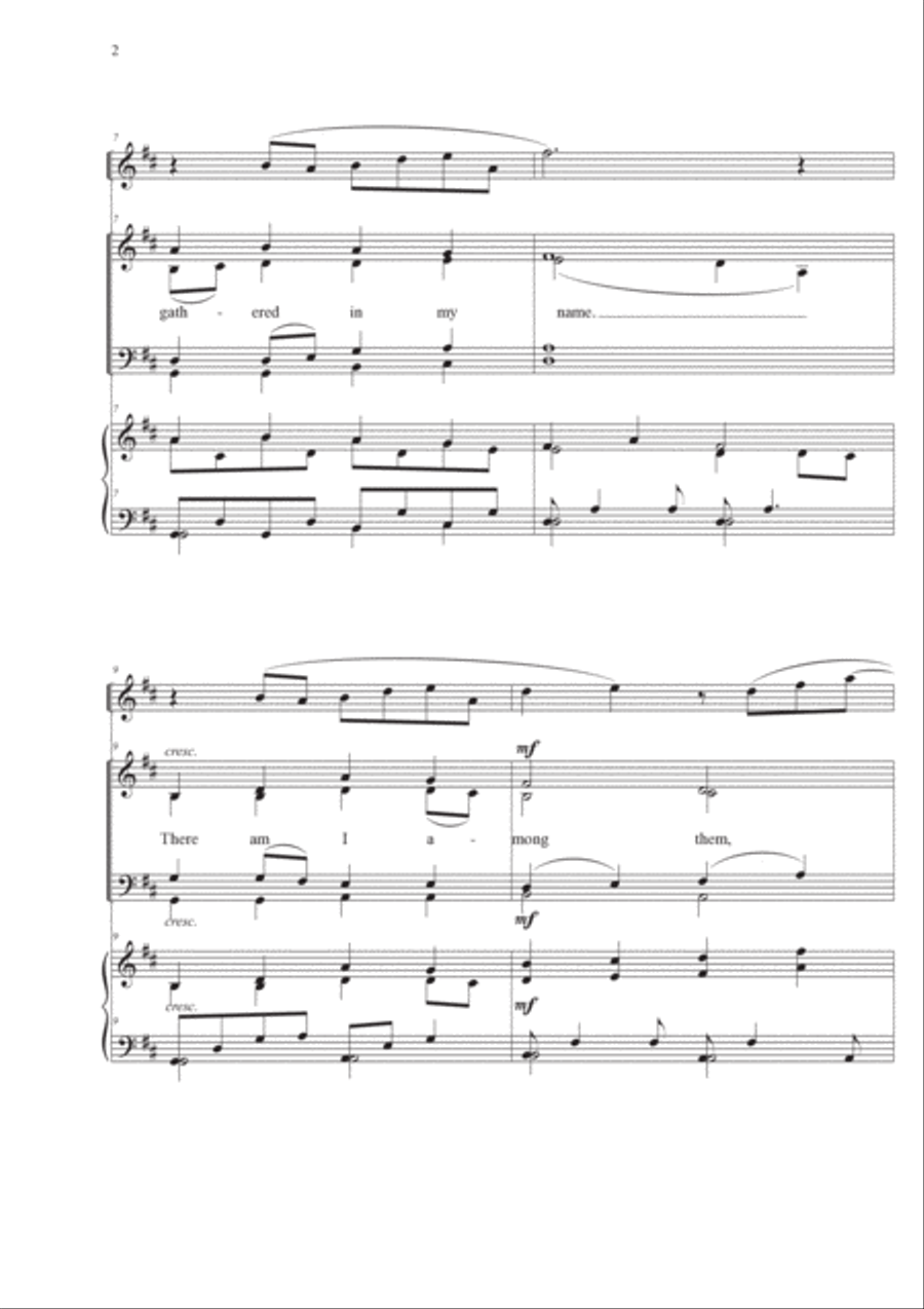 Where Two or Three are Gathered Choir scores gallery preview page 3