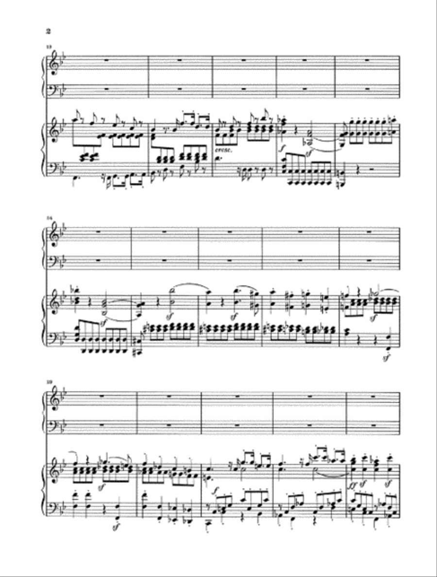 Concerto for Piano and Orchestra B Flat Major Op. 19, No. 2 Piano Solo scores gallery preview page 3