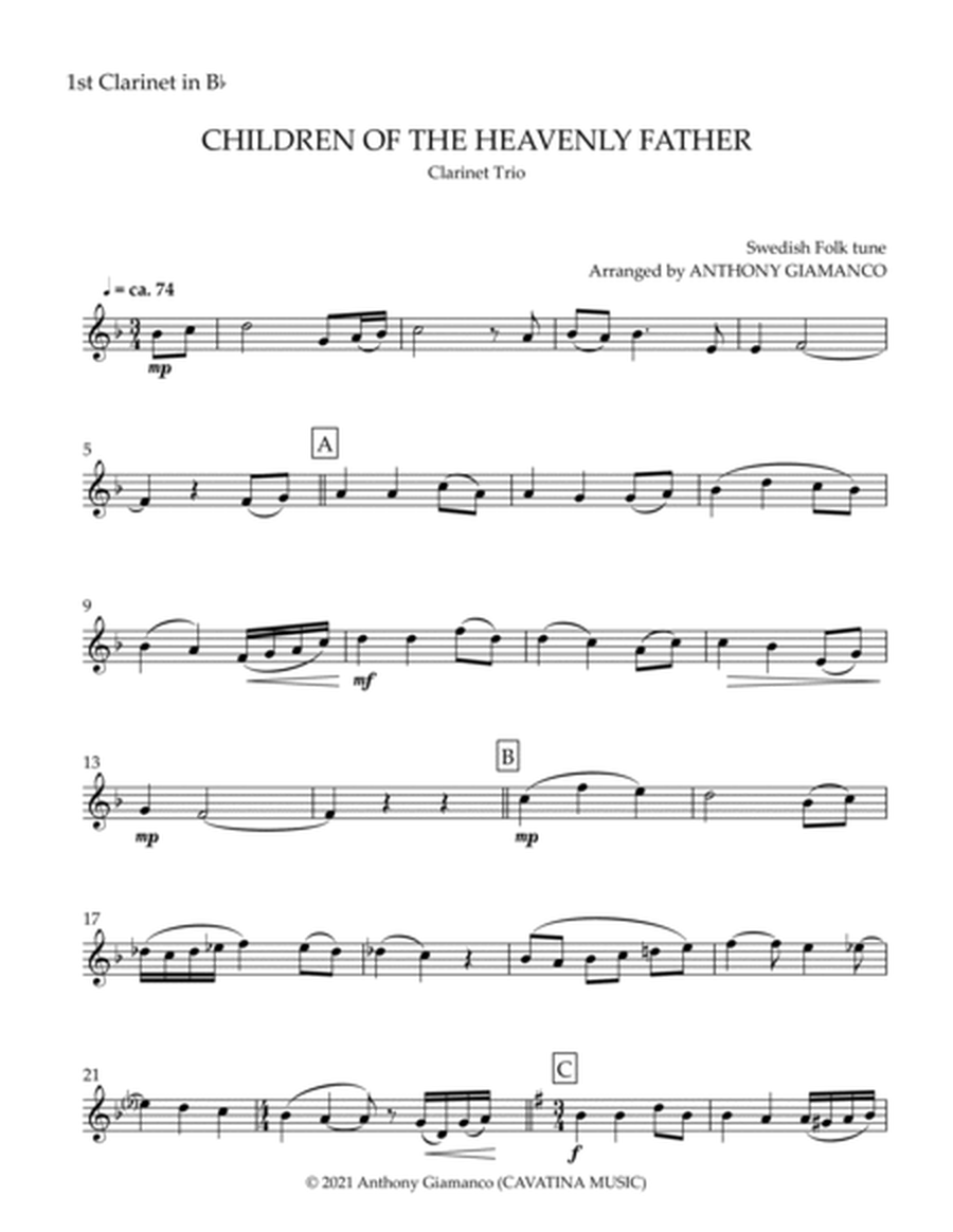 CHILDREN OF THE HEAVENLY FATHER - clarinets 1 & 2, bass clarinet image number null