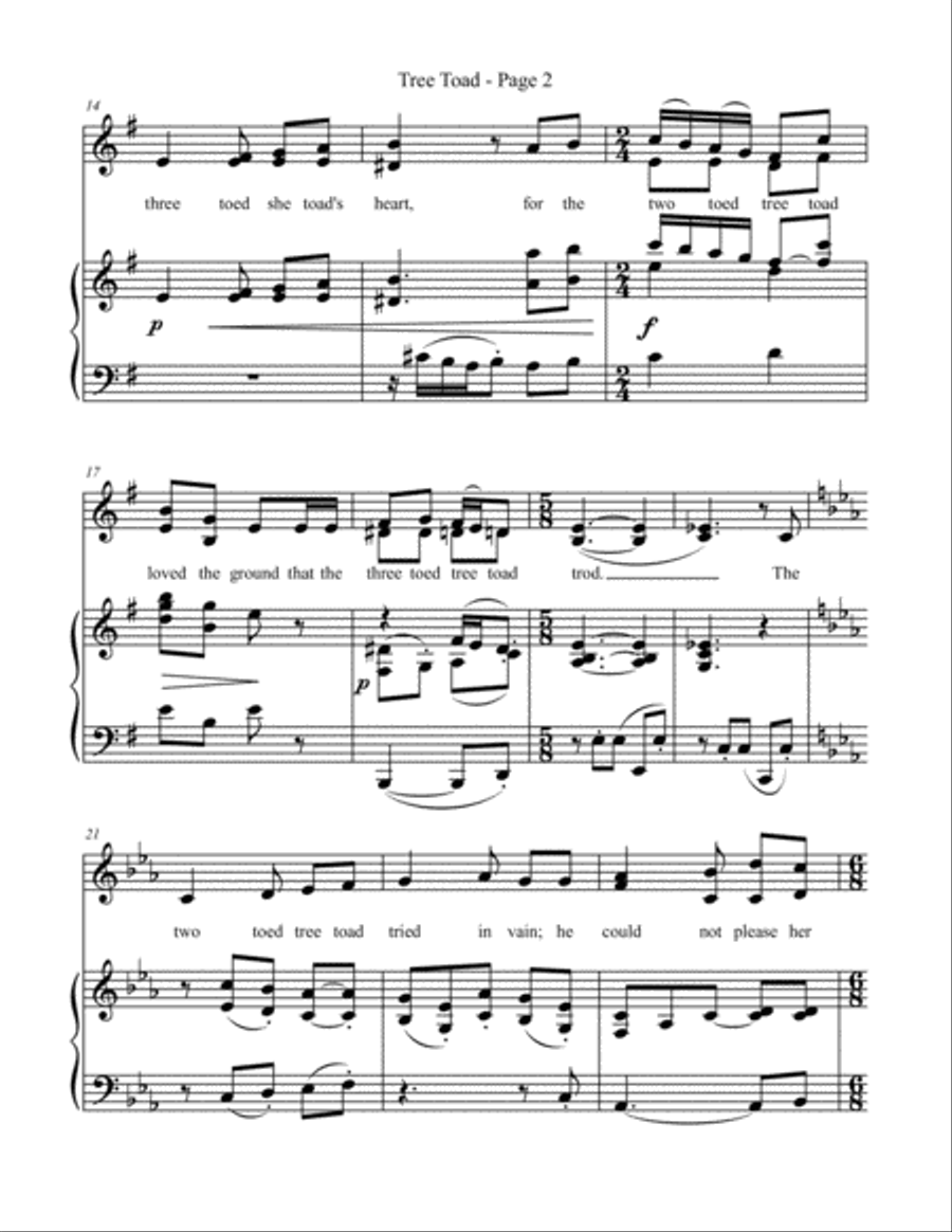 Ten Tone Twisters for 2-Part Choir & Piano 2-Part scores gallery preview page 3