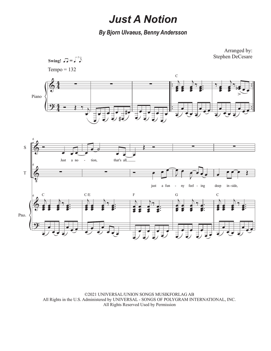 Just A Notion Tenor Voice scores gallery preview page 1