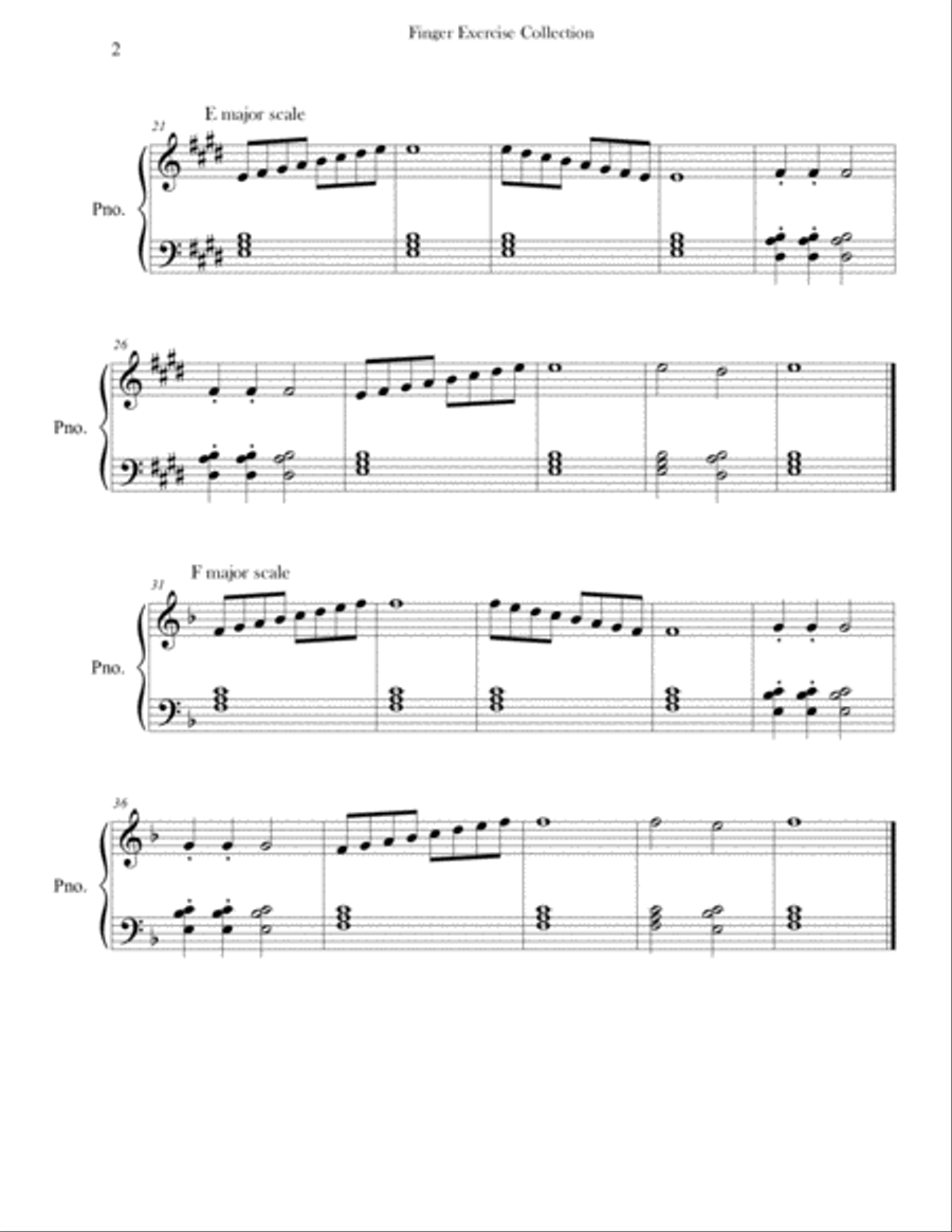 Finger Exercise Collection (Scales) Finger Exercise Collection (Scales) Piano Method scores gallery preview page 2