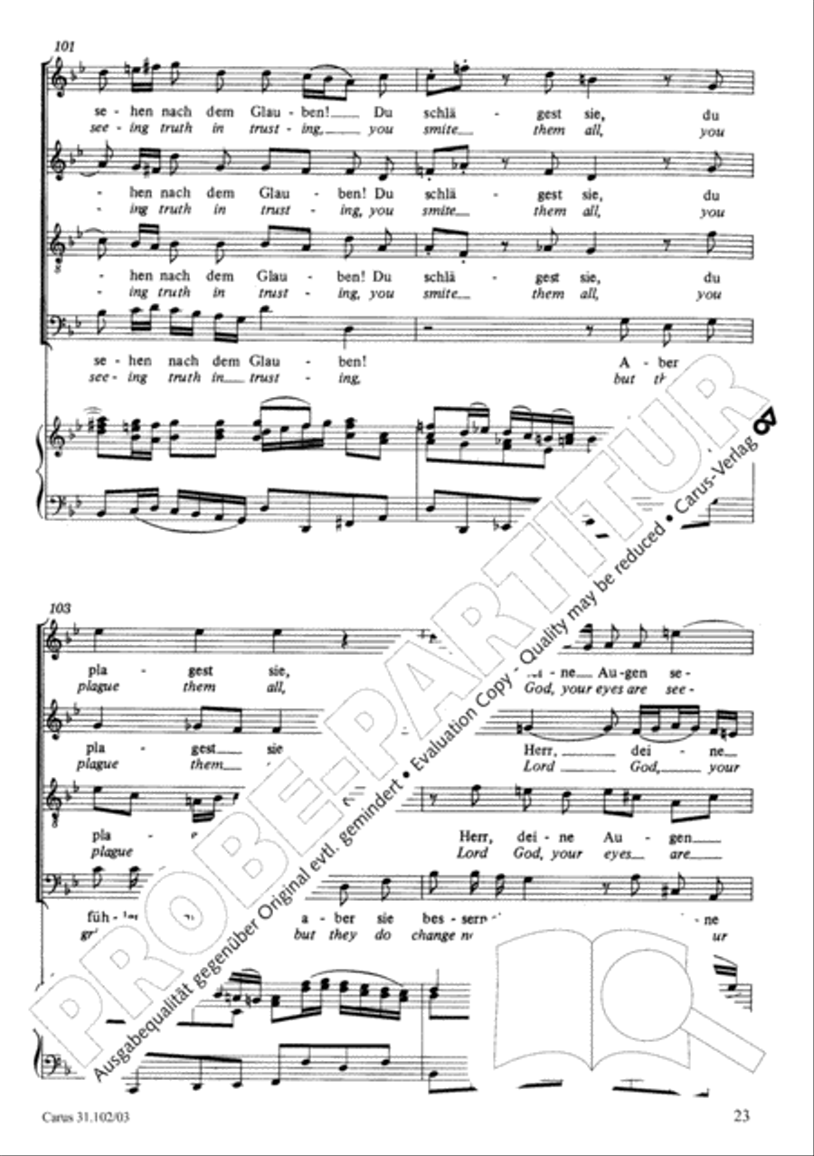 Lord God, your eyes are seeing truth in trusting (Herr, deine Augen sehen nach dem Glauben) ATB scores gallery preview page 24