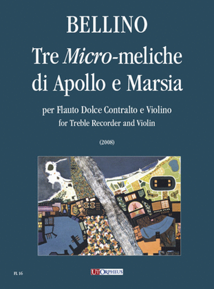 Book cover for Tre Micro-meliche di Apollo e Marsia for Treble Recorder and Violin (2008)