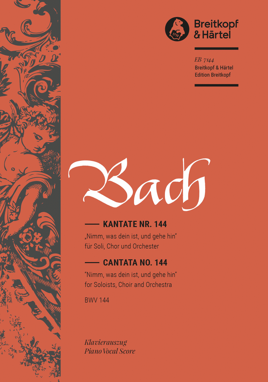 Cantata BWV 144 “Nimm, was dein ist, und gehe hin” 4-Part scores gallery preview page 1