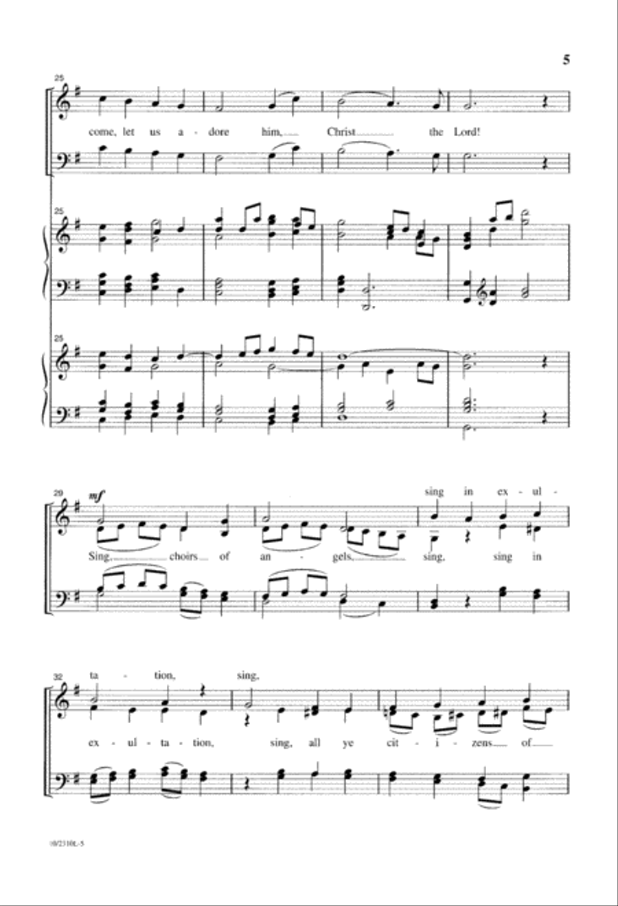 O Come, Let Us Adore Him O Come, Let Us Adore Him 4-Part scores gallery preview page 5