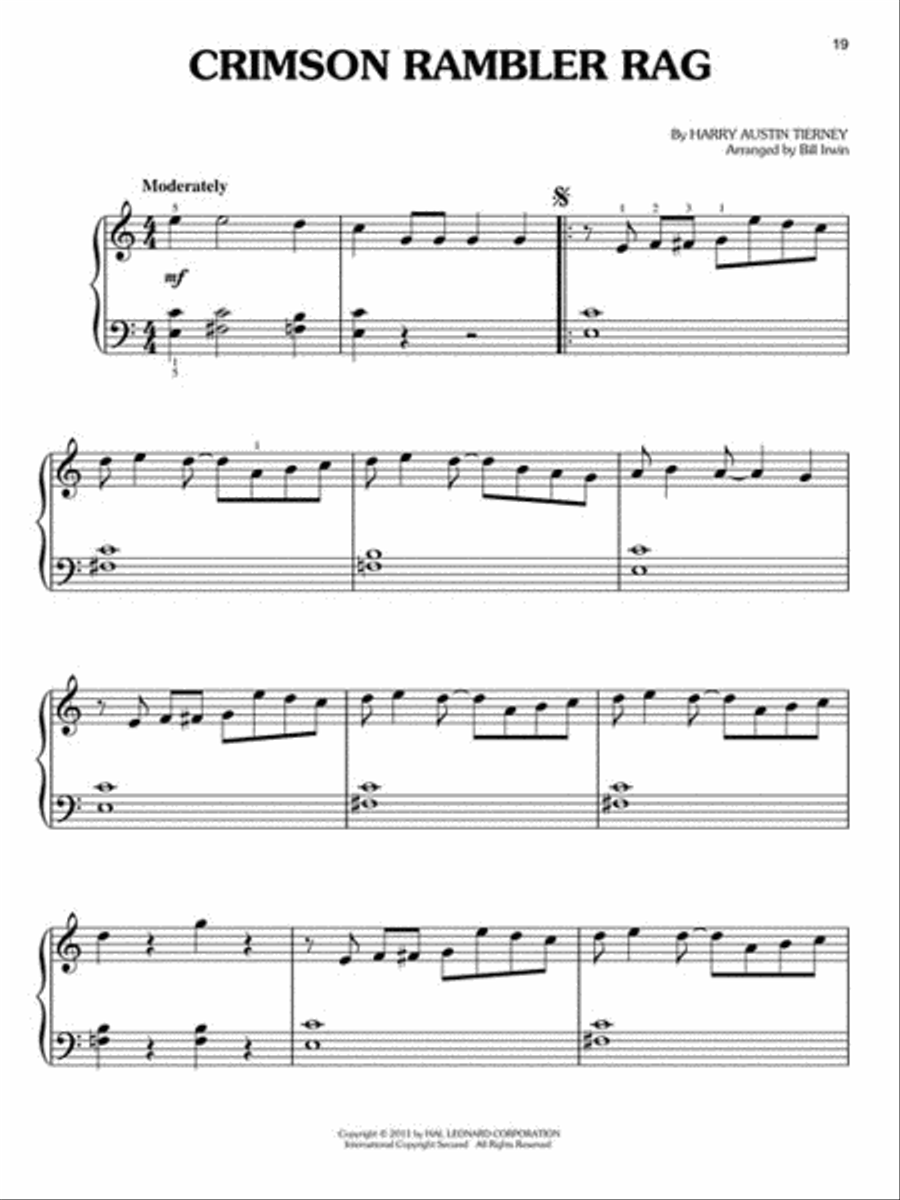 Ragtime Piano Easy Piano scores gallery preview page 4
