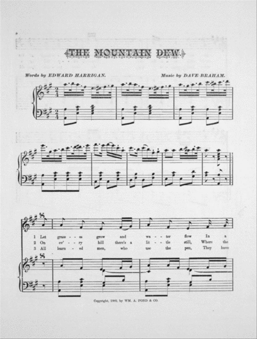 The Mountain Dew. Song Voice scores gallery preview page 2