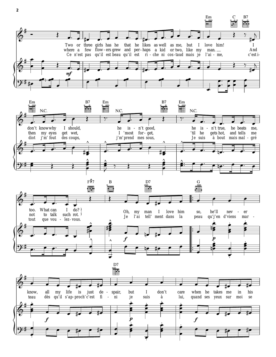 My Man (Mon Homme) My Man (Mon Homme) Guitar scores gallery preview page 2