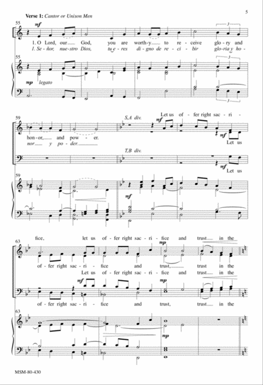 Canticle of Jesus Christ, Our Redeemer 4-Part scores gallery preview page 5
