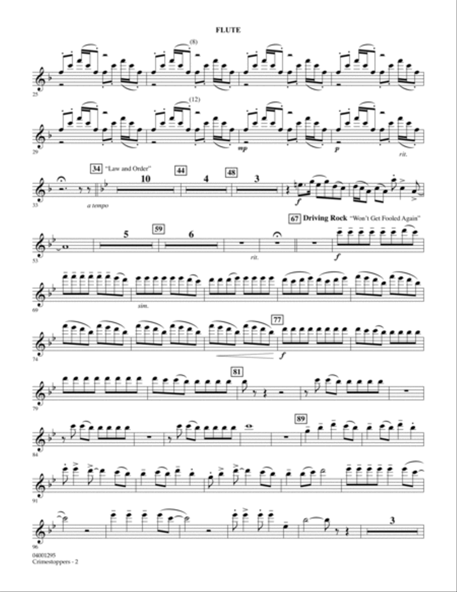 Crimestoppers - Flute Concert Band scores gallery preview page 2