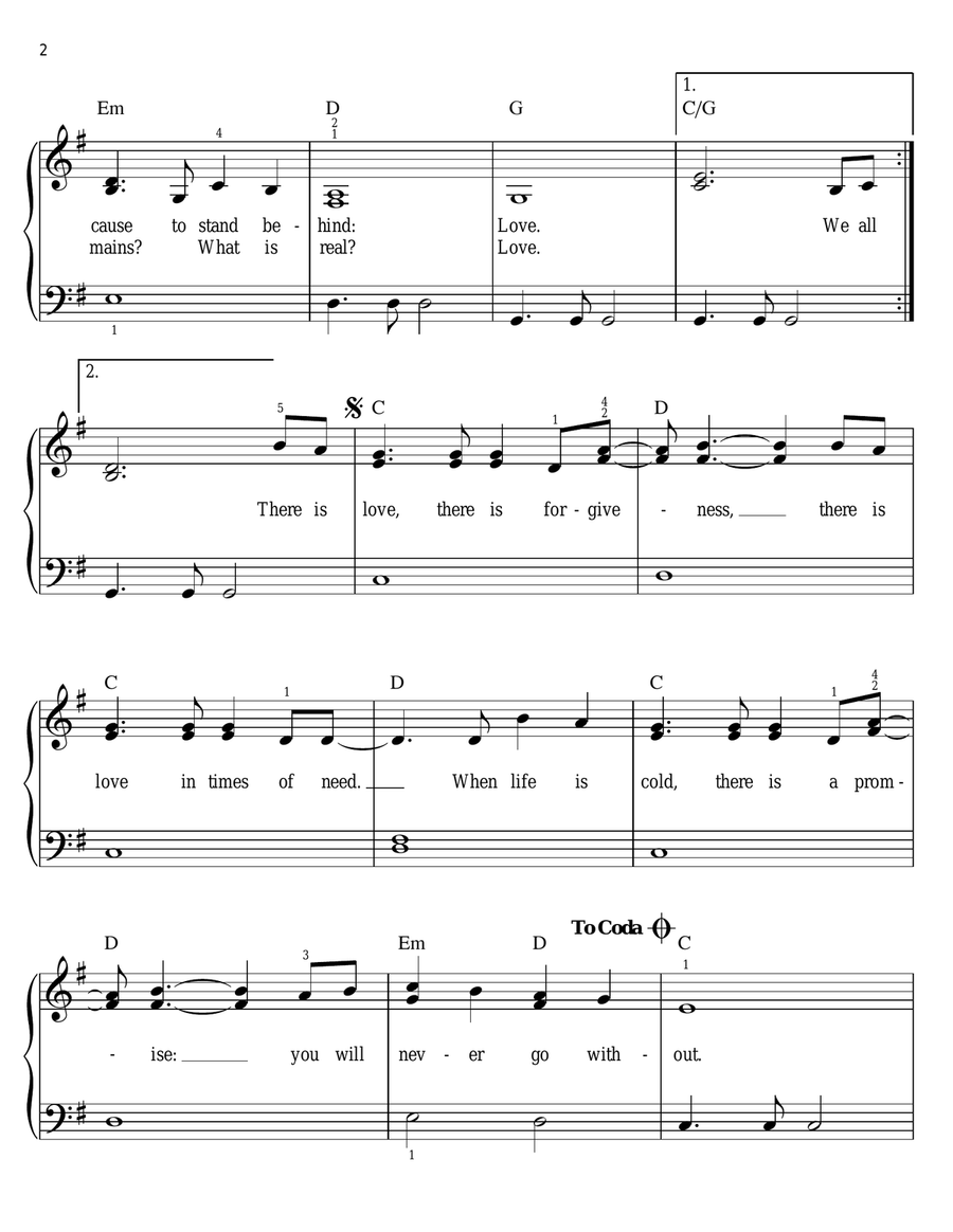Love Love Easy Piano scores gallery preview page 2