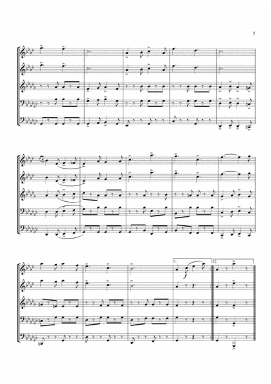 King Cotton Brass Quintet scores gallery preview page 5