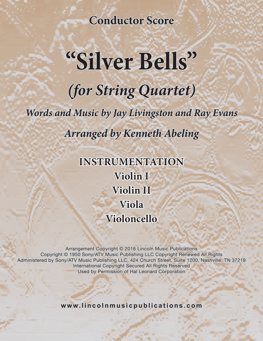 Silver Bells Silver Bells String Quartet scores gallery preview page 1