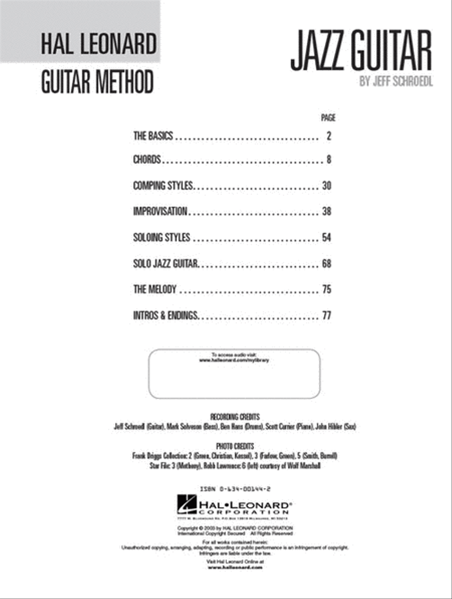 Hal Leonard Guitar Method – Jazz Guitar image number null