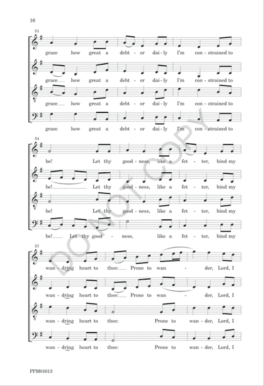 Nine American Folk Hymns 4-Part scores gallery preview page 19