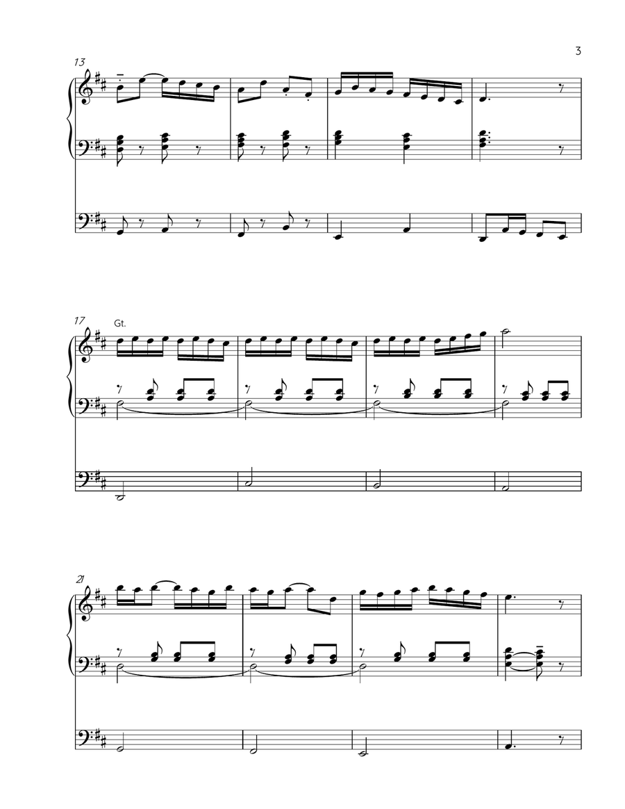 THE KING'S TRUMPET - organ solo Trumpet Solo scores gallery preview page 3