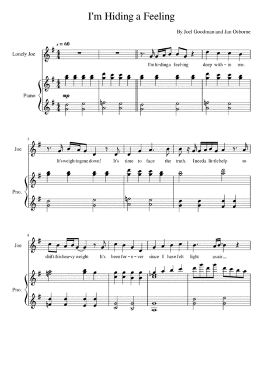I'm Hiding A Feeling Voice scores gallery preview page 1