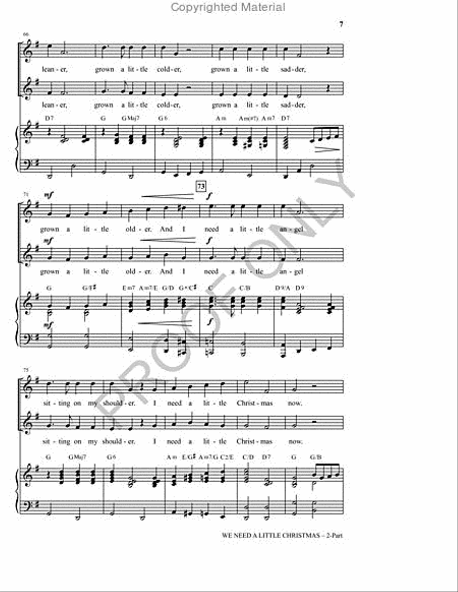 We Need a Little Christmas 2-Part scores gallery preview page 7
