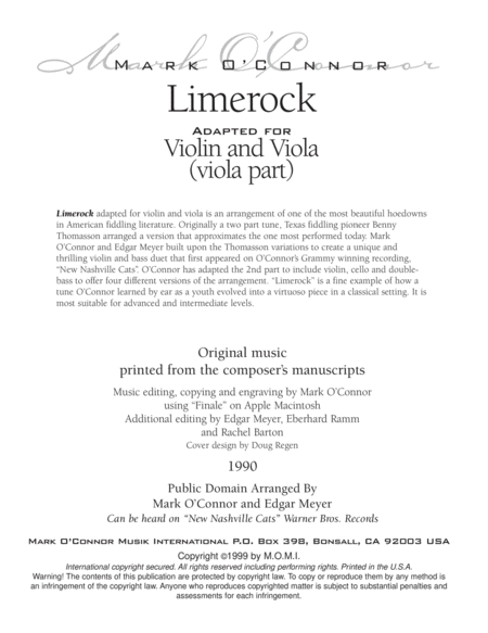 Limerock (viola part - vln, vla) image number null