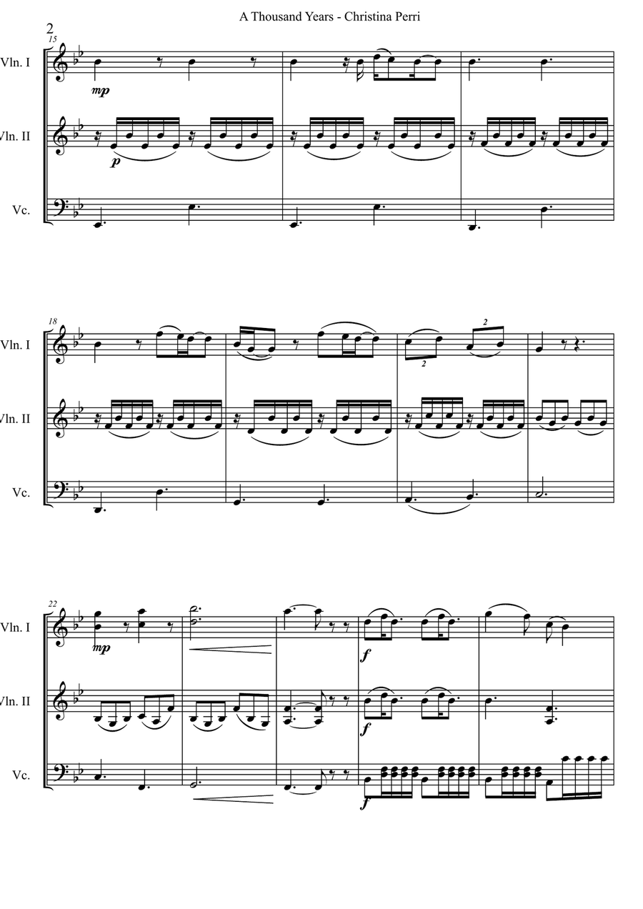 A Thousand Years String Trio scores gallery preview page 2