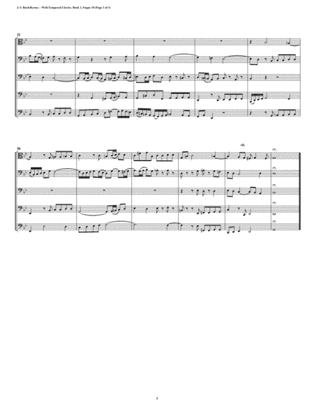 Fugue 18 from Well-Tempered Clavier, Book 1 (Trombone Quintet) image number null