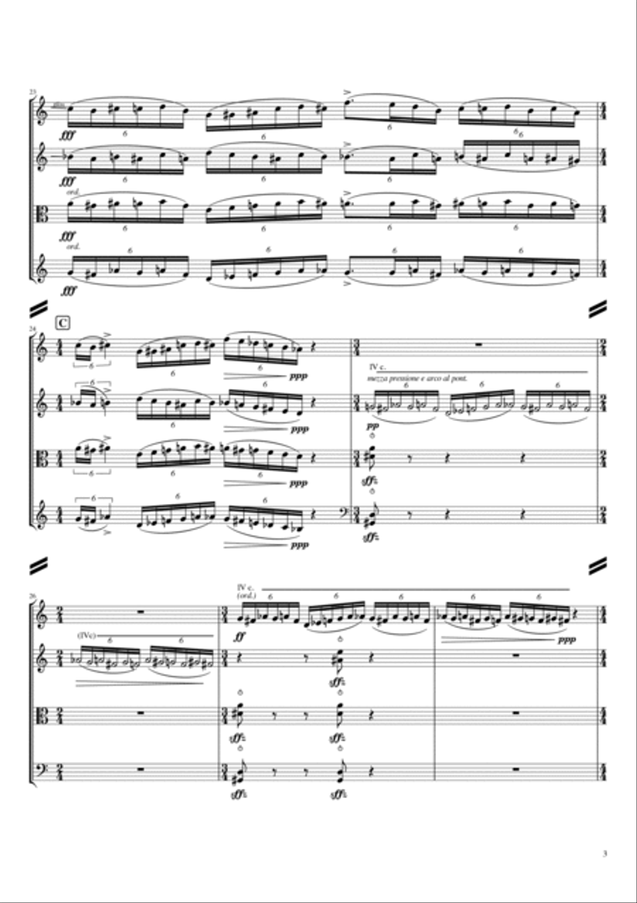 MARIO PAGOTTO: Dolce lume? String Quartet scores gallery preview page 6