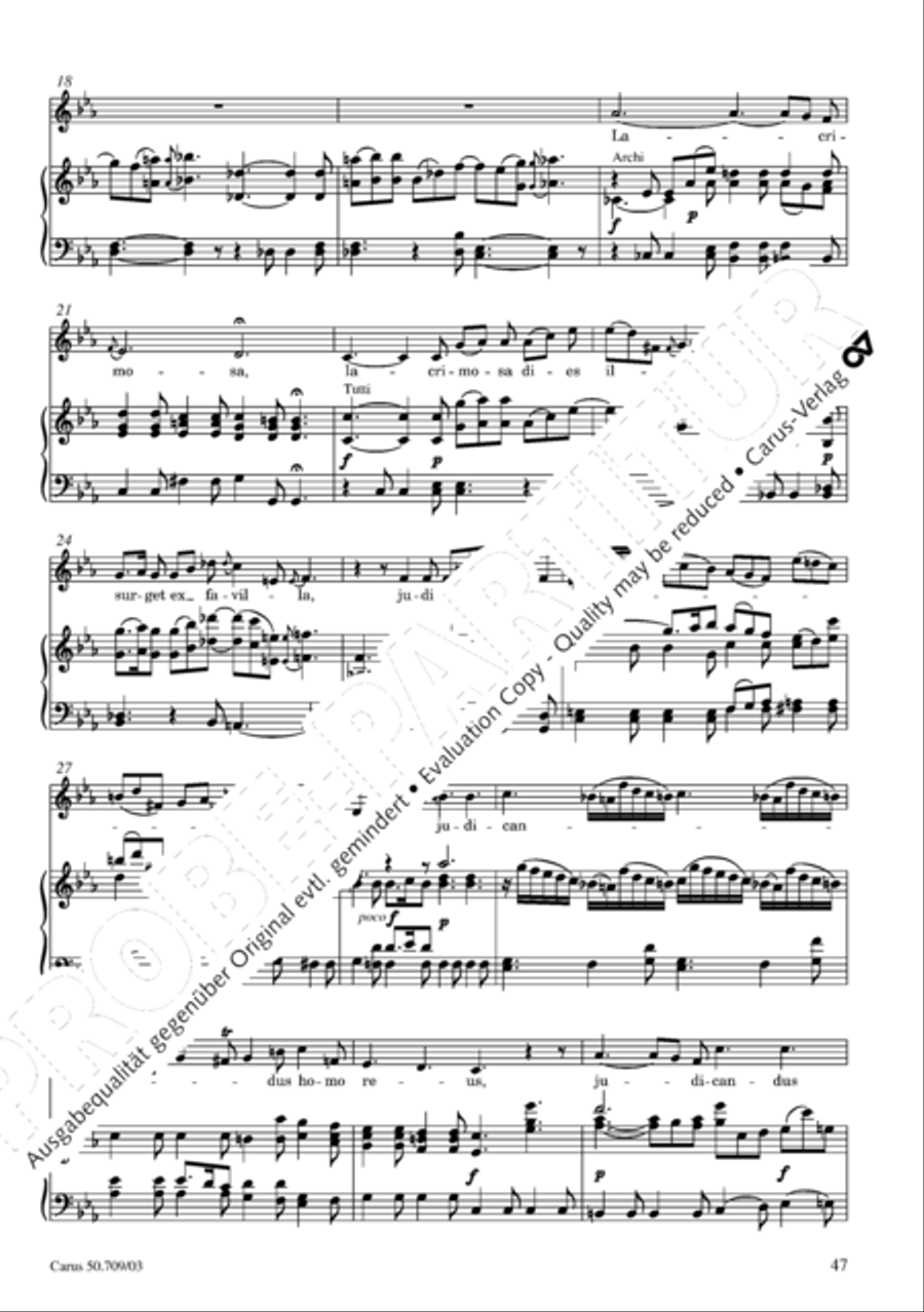 Requiem in E flat major 4-Part scores gallery preview page 48