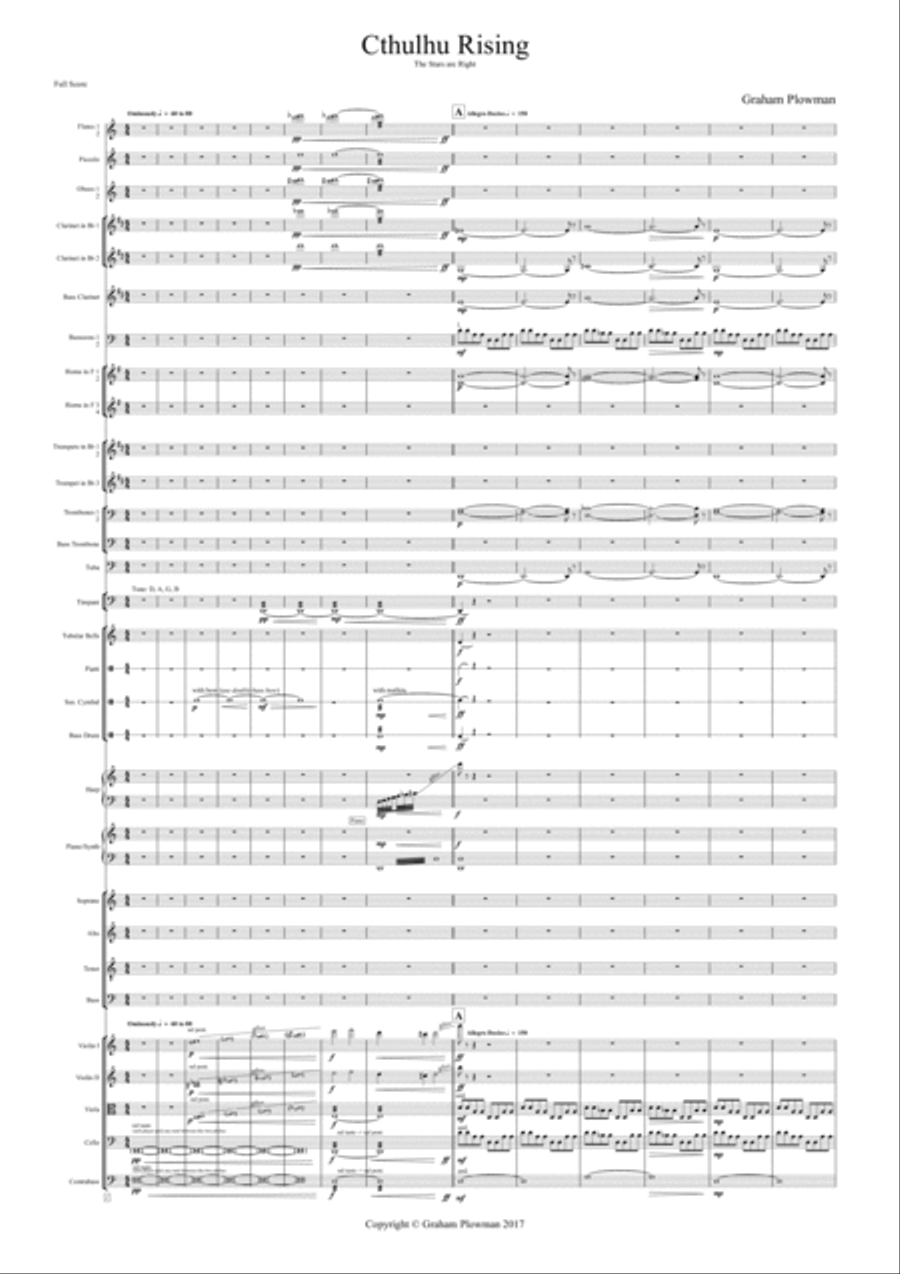 Cthulhu Rising Cthulhu Rising Full Orchestra scores gallery preview page 2