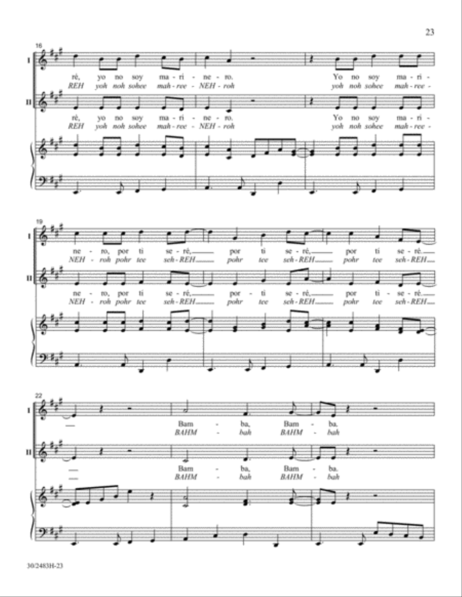 Friends to the North and Friends to the South Unison Choir scores gallery preview page 24