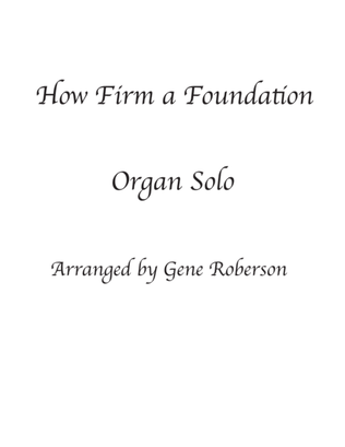 Book cover for How Firm a Foundation Organ Solo