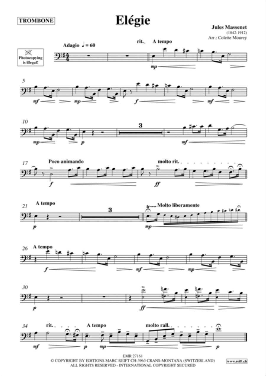 Elegie Trombone scores gallery preview page 2