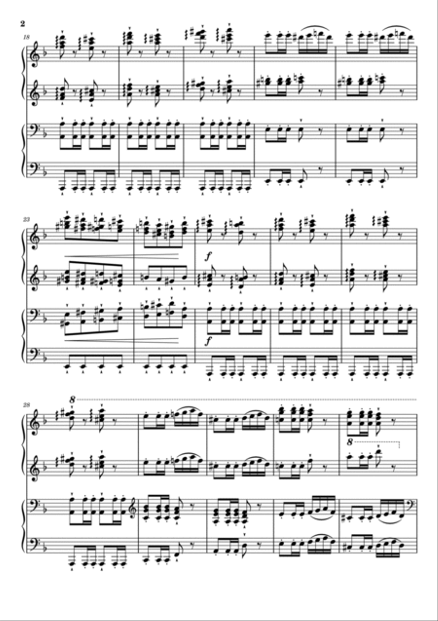 Finale Opus 17 in D Minor Finale Opus 17 in D Minor 1 Piano, 4-Hands scores gallery preview page 2