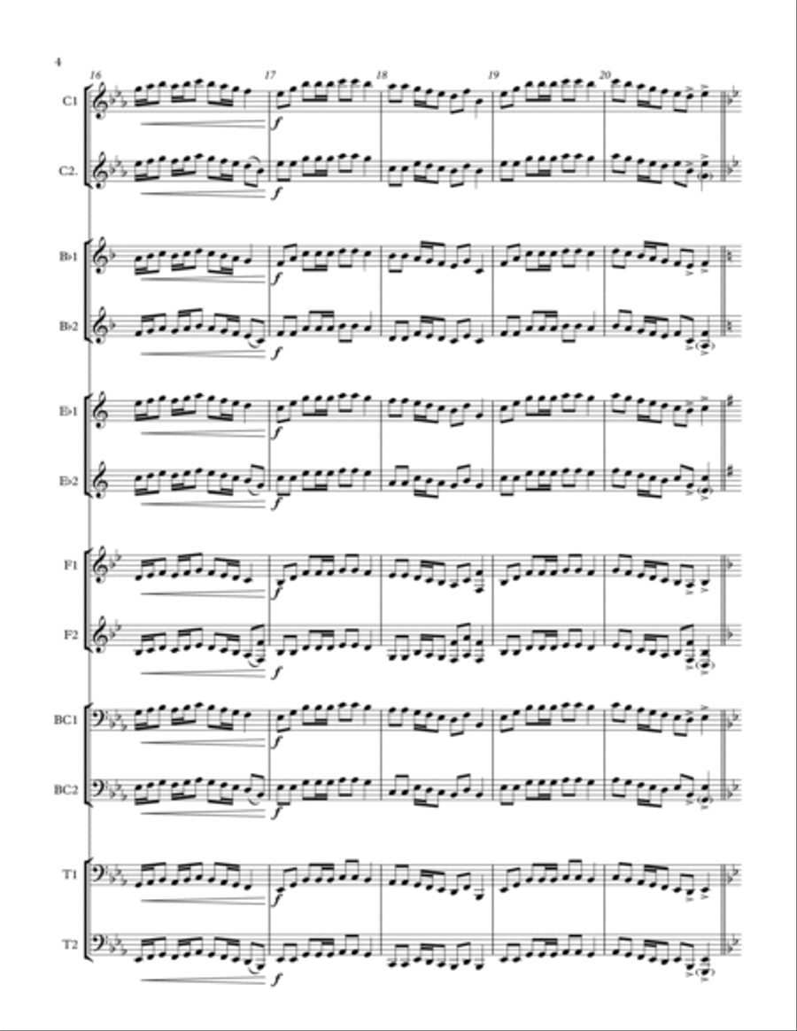 5 Duets for Any Two Band Instruments - Volume 2 - All Transpositions Brass Ensemble scores gallery preview page 4
