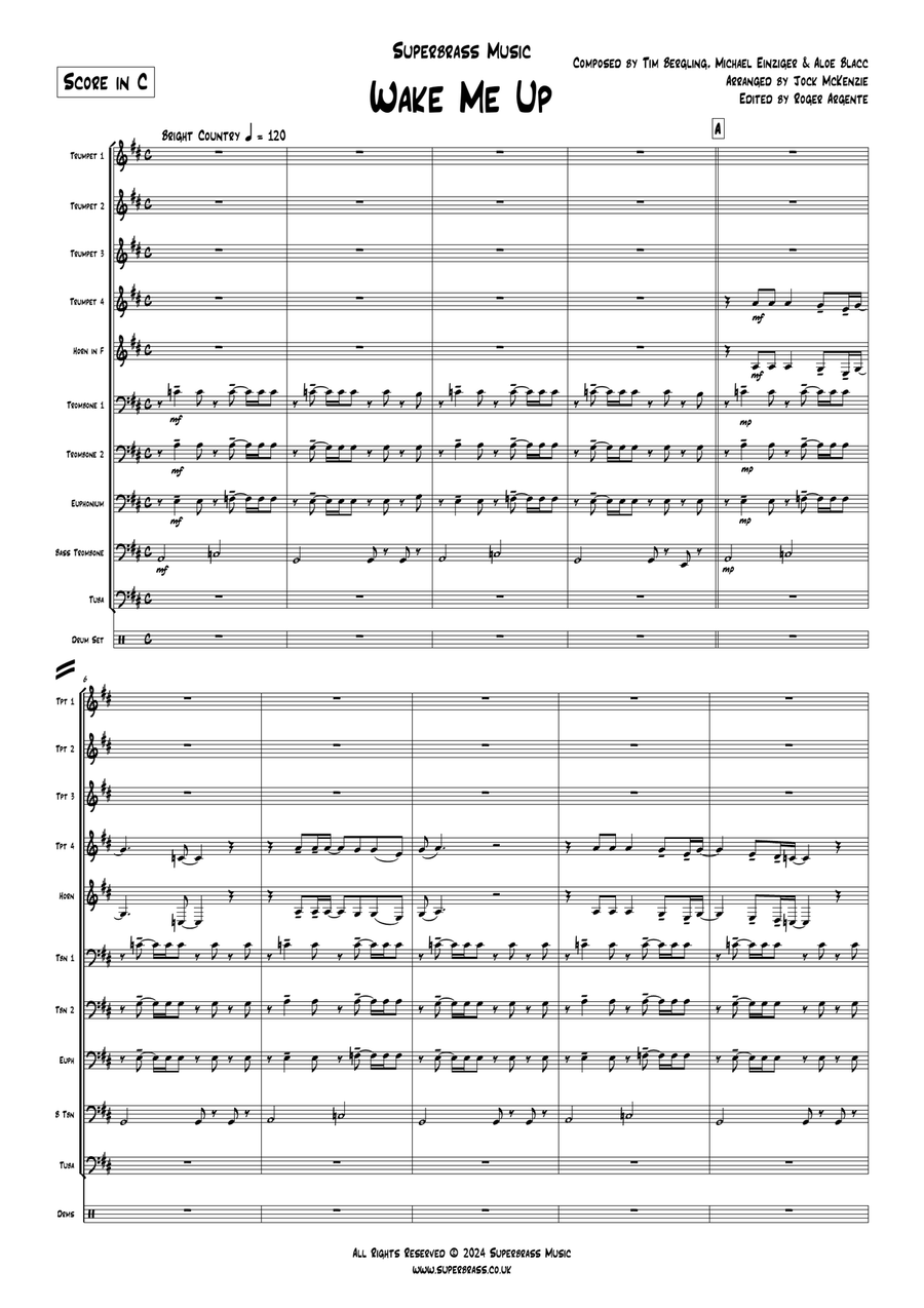 Wake Me Up Wake Me Up Brass Ensemble scores gallery preview page 3