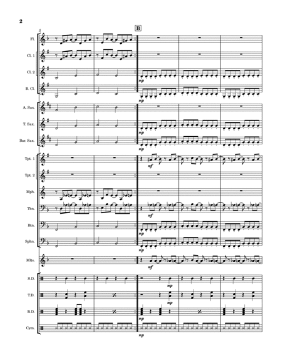 Undone - The Sweater Song Marching Band scores gallery preview page 2