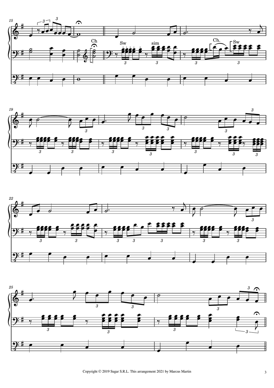 Time To Say Goodbye Organ Solo scores gallery preview page 3