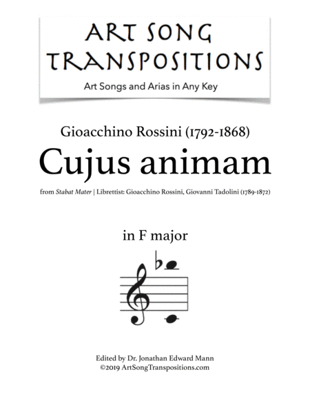 Cujus animam (transposed to F major)
