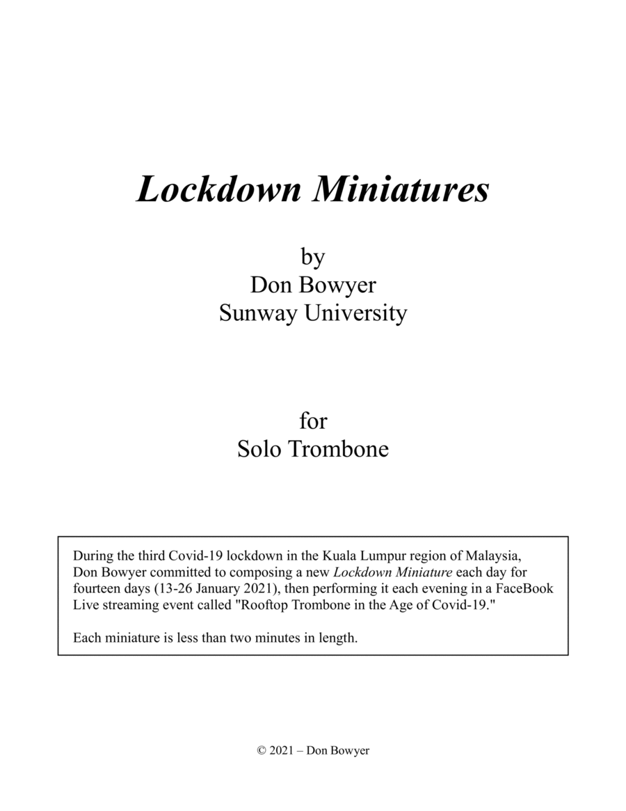 Lockdown Miniatures (Letter size) image number null
