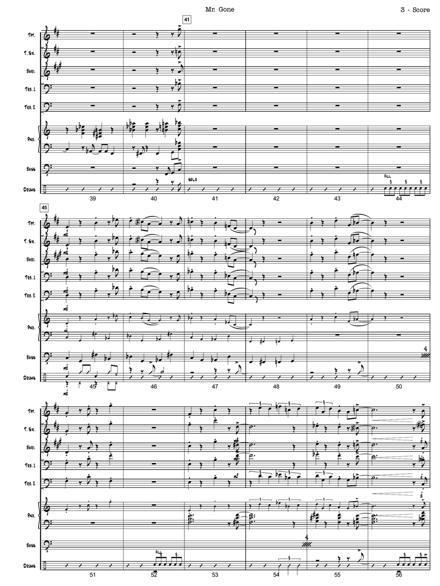 Mr. Gone Small Ensemble scores gallery preview page 4