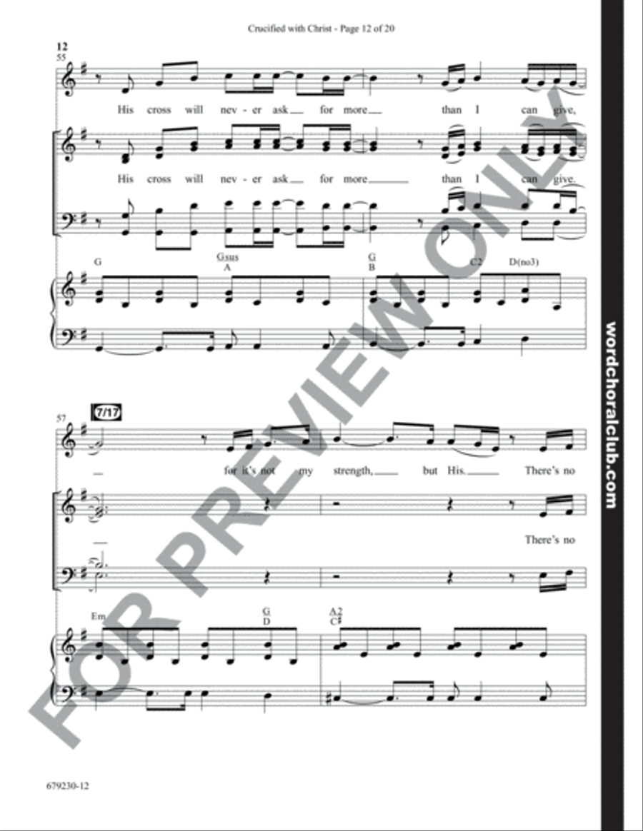 Crucified with Christ - Anthem 4-Part scores gallery preview page 12