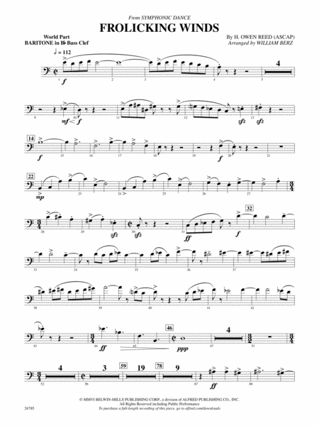 Frolicking Winds (from Symphonic Dance): (wp) B-flat Baritone B.C.